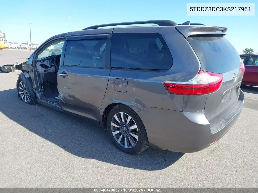 2019 Toyota Sienna Xle/Xle Premium/Limited/L VIN: 5TDDZ3DC3KS217961 Lot: 40479032