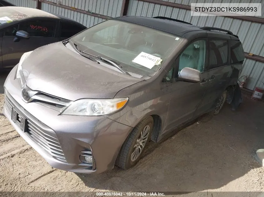 2019 Toyota Sienna Xle/Xle Premium/Limited/L VIN: 5TDYZ3DC1KS986993 Lot: 40575042