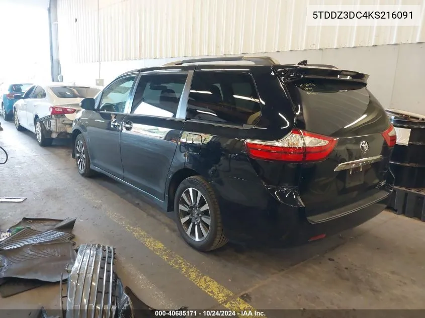 5TDDZ3DC4KS216091 2019 Toyota Sienna Limited 7 Passenger