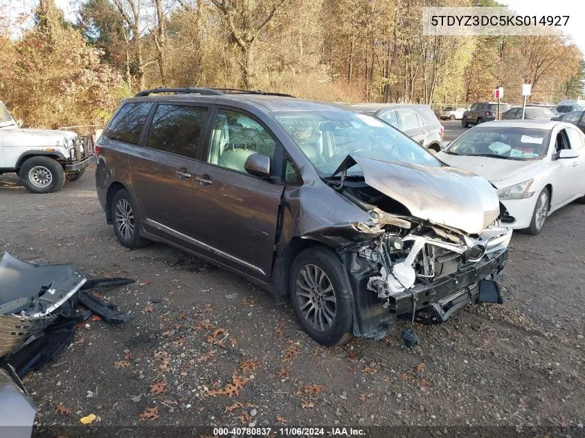 2019 Toyota Sienna Xle 8 Passenger VIN: 5TDYZ3DC5KS014927 Lot: 40780837