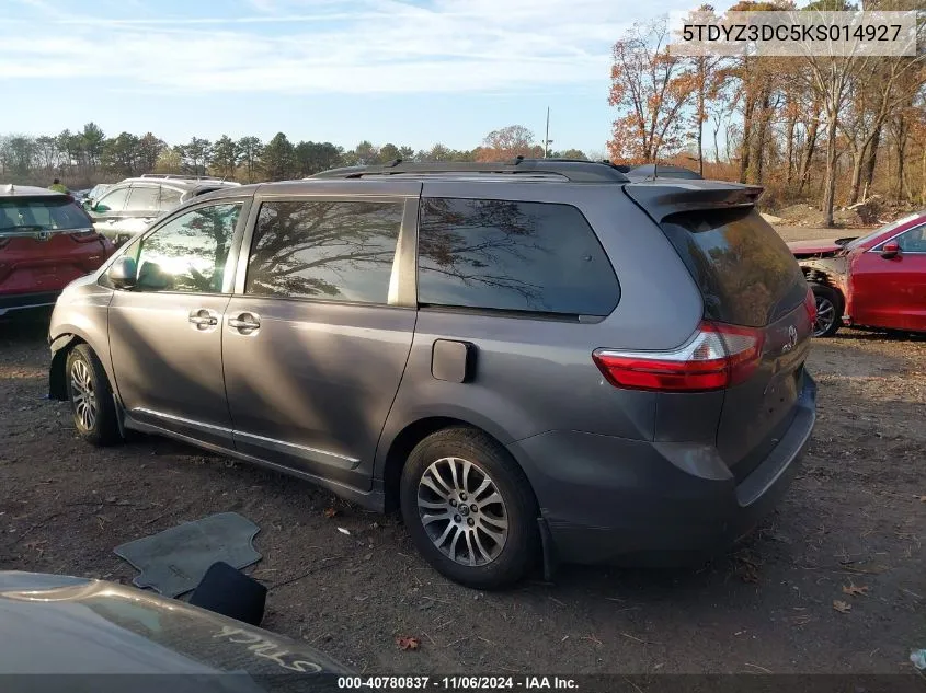 2019 Toyota Sienna Xle 8 Passenger VIN: 5TDYZ3DC5KS014927 Lot: 40780837