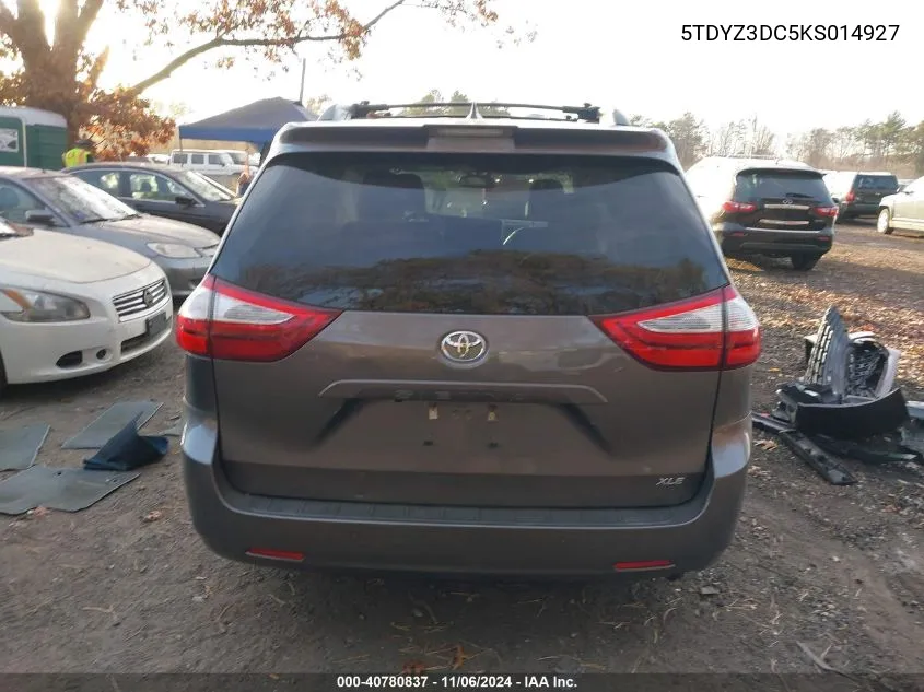 2019 Toyota Sienna Xle 8 Passenger VIN: 5TDYZ3DC5KS014927 Lot: 40780837