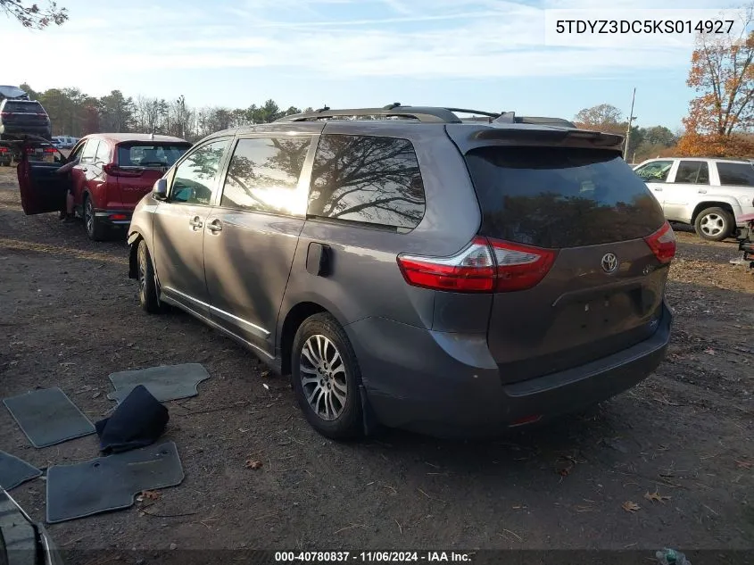 2019 Toyota Sienna Xle 8 Passenger VIN: 5TDYZ3DC5KS014927 Lot: 40780837