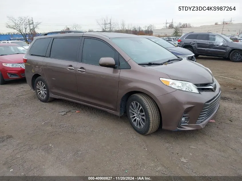 2019 Toyota Sienna Xle 8 Passenger VIN: 5TDYZ3DC4KS987264 Lot: 40900827