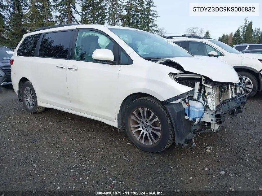 2019 Toyota Sienna Xle 8 Passenger VIN: 5TDYZ3DC9KS006832 Lot: 40901879