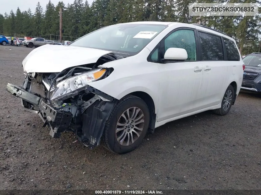 2019 Toyota Sienna Xle 8 Passenger VIN: 5TDYZ3DC9KS006832 Lot: 40901879