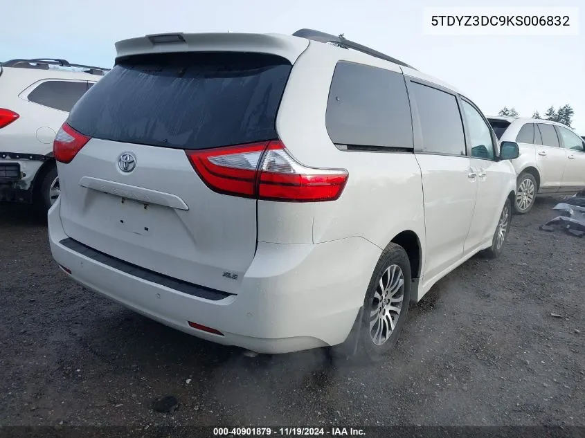 2019 Toyota Sienna Xle 8 Passenger VIN: 5TDYZ3DC9KS006832 Lot: 40901879