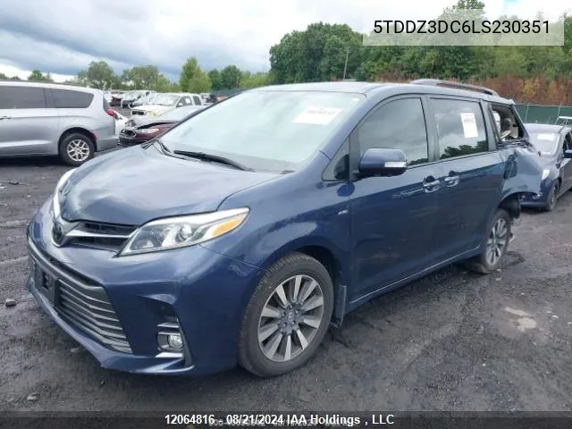 2020 Toyota Sienna VIN: 5TDDZ3DC6LS230351 Lot: 12064816