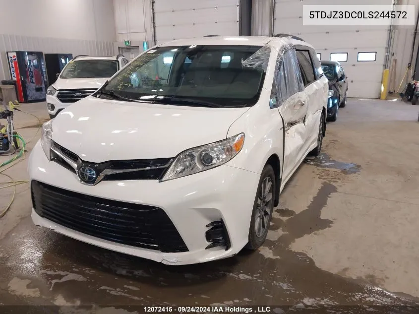 5TDJZ3DC0LS244572 2020 Toyota Sienna Le