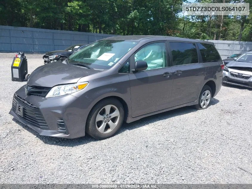 2020 Toyota Sienna L VIN: 5TDZZ3DC0LS064107 Lot: 39880669