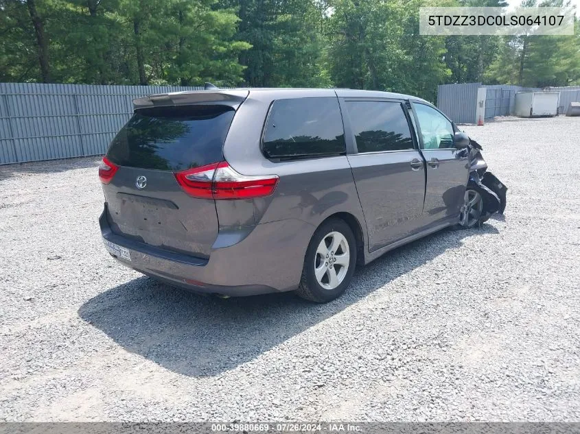 2020 Toyota Sienna L VIN: 5TDZZ3DC0LS064107 Lot: 39880669