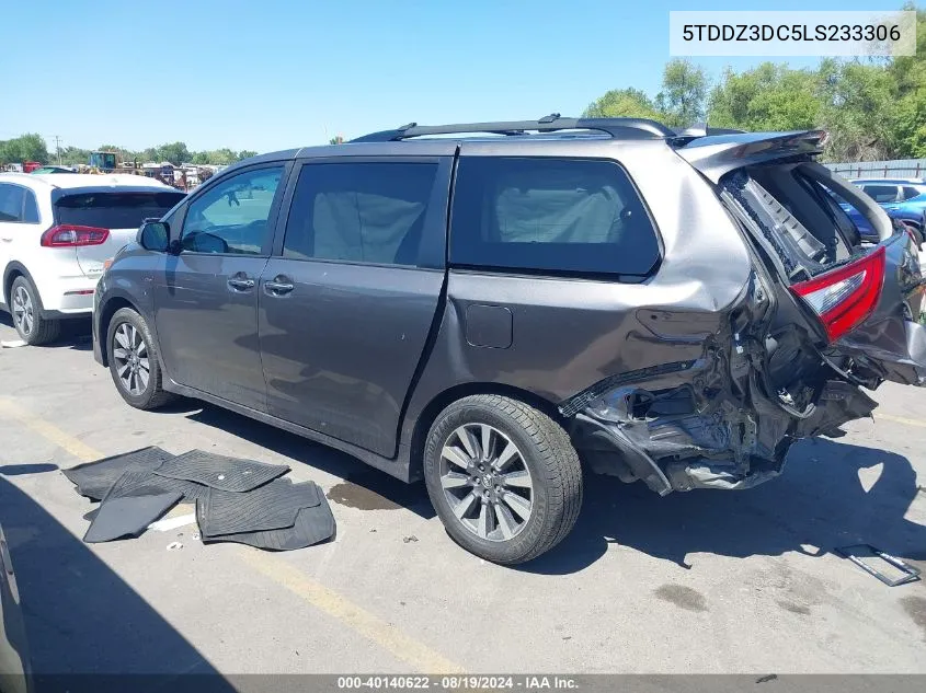 2020 Toyota Sienna Xle VIN: 5TDDZ3DC5LS233306 Lot: 40140622