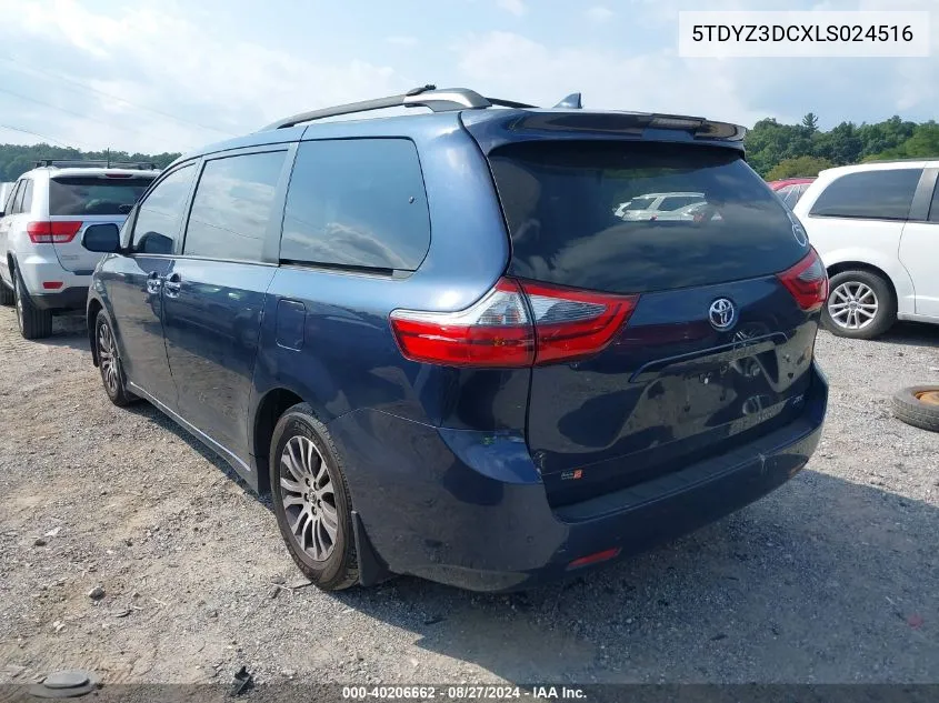 2020 Toyota Sienna Xle/Xle Premium/Limited/L VIN: 5TDYZ3DCXLS024516 Lot: 40297046