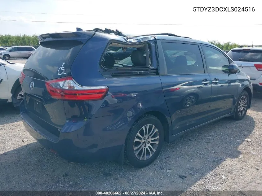 2020 Toyota Sienna Xle/Xle Premium/Limited/L VIN: 5TDYZ3DCXLS024516 Lot: 40297046