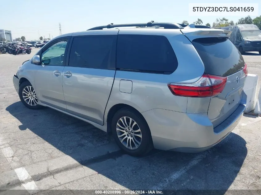 2020 Toyota Sienna Xle VIN: 5TDYZ3DC7LS041659 Lot: 40208996