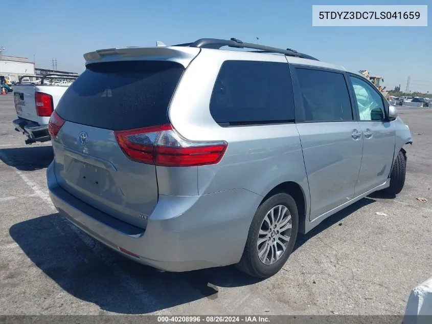 2020 Toyota Sienna Xle VIN: 5TDYZ3DC7LS041659 Lot: 40208996