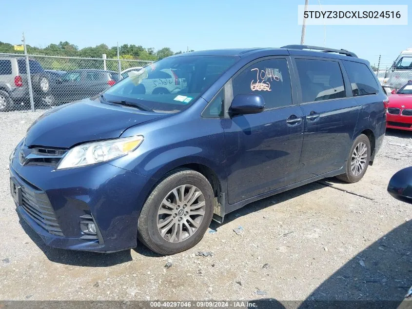 2020 Toyota Sienna Xle VIN: 5TDYZ3DCXLS024516 Lot: 40297046