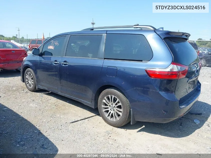 2020 Toyota Sienna Xle VIN: 5TDYZ3DCXLS024516 Lot: 40297046