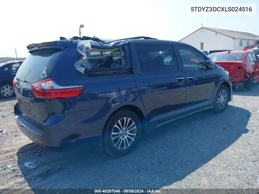 2020 Toyota Sienna Xle VIN: 5TDYZ3DCXLS024516 Lot: 40297046