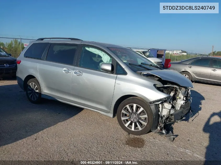 5TDDZ3DC8LS240749 2020 Toyota Sienna Xle