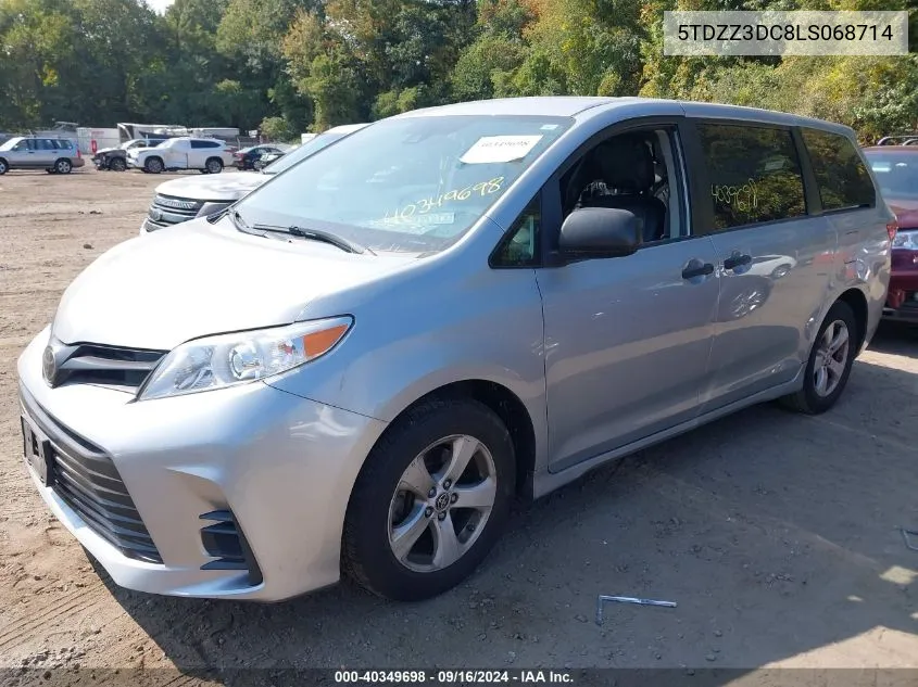 2020 Toyota Sienna L VIN: 5TDZZ3DC8LS068714 Lot: 40349698