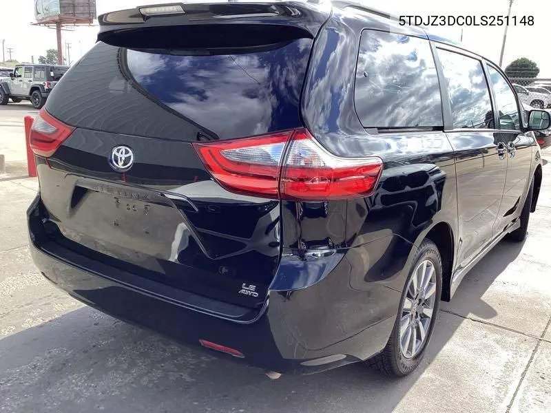 2020 Toyota Sienna Le VIN: 5TDJZ3DC0LS251148 Lot: 40380374