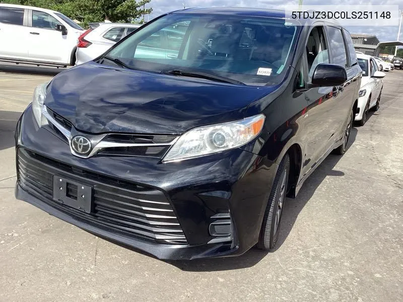 2020 Toyota Sienna Le VIN: 5TDJZ3DC0LS251148 Lot: 40380374