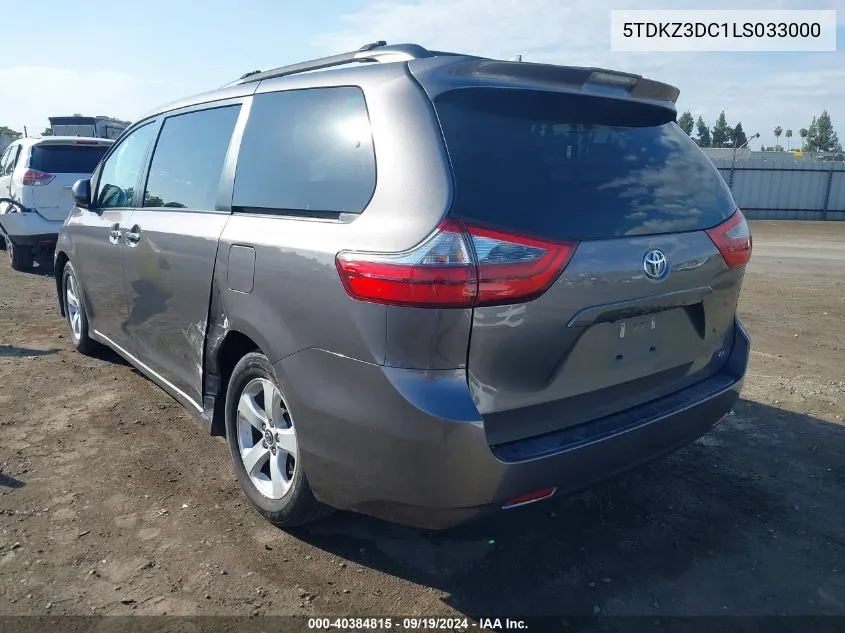 5TDKZ3DC1LS033000 2020 Toyota Sienna Le