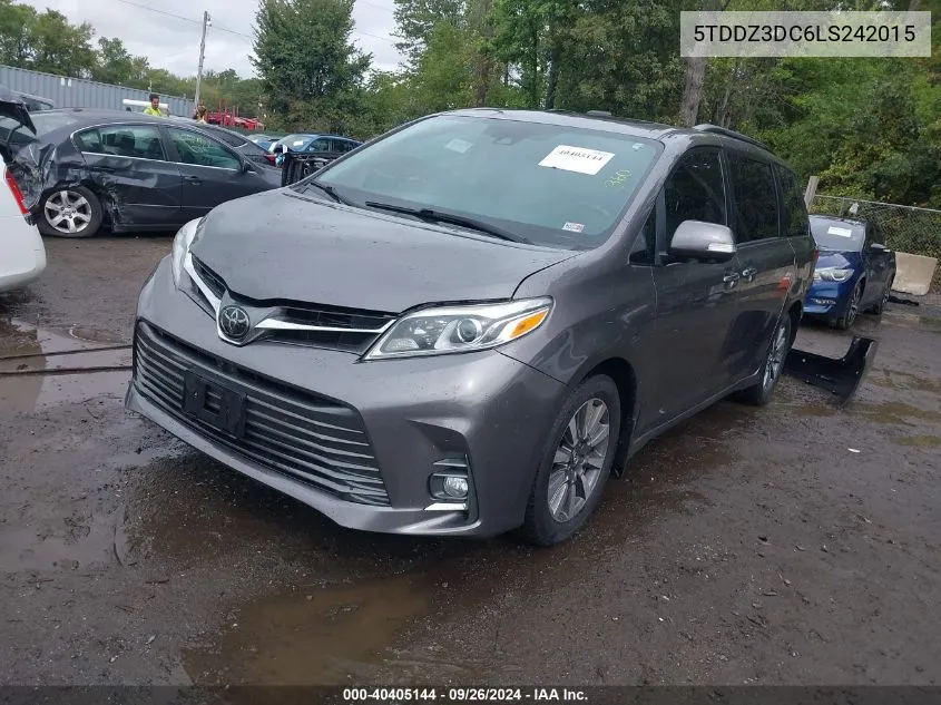 2020 Toyota Sienna Limited Premium VIN: 5TDDZ3DC6LS242015 Lot: 40405144