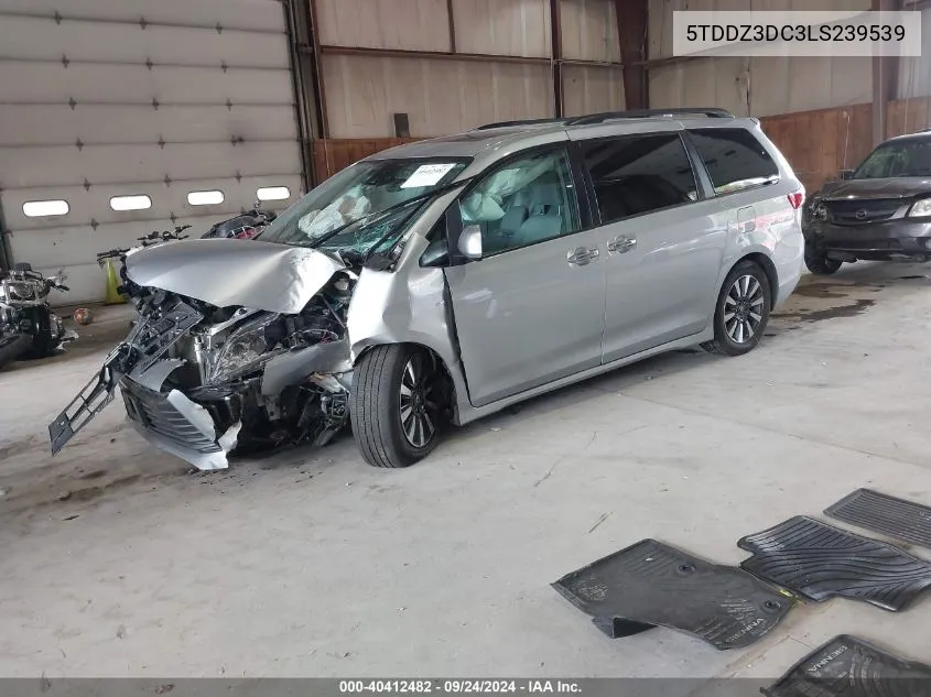 5TDDZ3DC3LS239539 2020 Toyota Sienna Xle