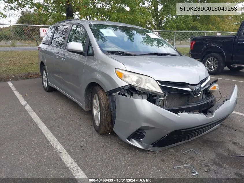 2020 Toyota Sienna Le VIN: 5TDKZ3DC0LS049253 Lot: 40469439