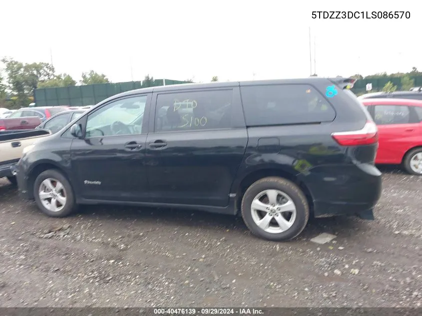 2020 Toyota Sienna L VIN: 5TDZZ3DC1LS086570 Lot: 40476139