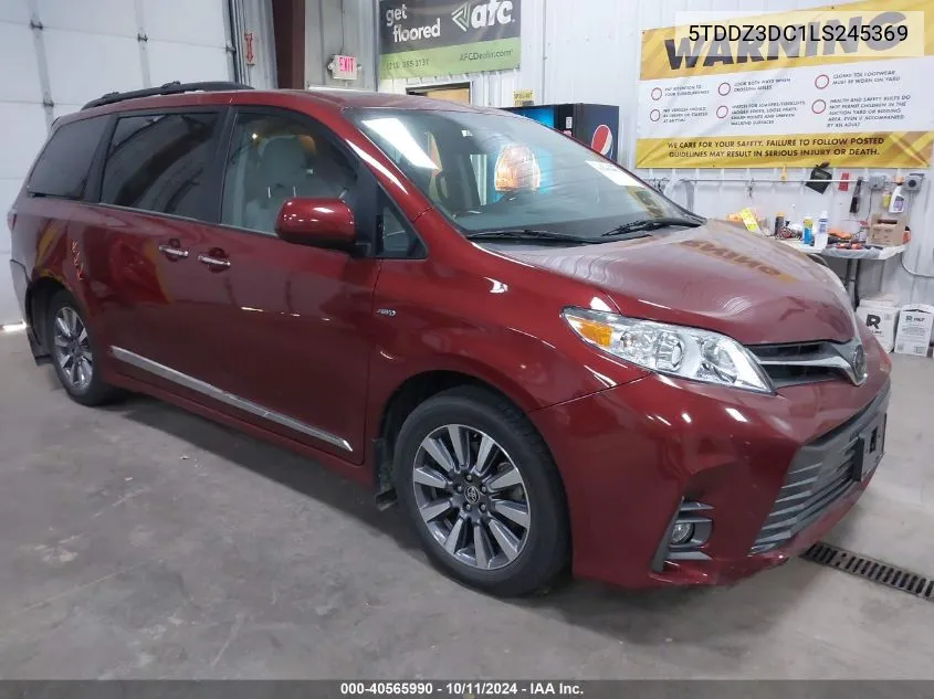 2020 Toyota Sienna Xle Premium VIN: 5TDDZ3DC1LS245369 Lot: 40565990