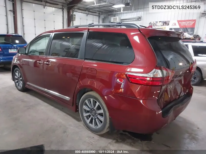 2020 Toyota Sienna Xle Premium VIN: 5TDDZ3DC1LS245369 Lot: 40565990