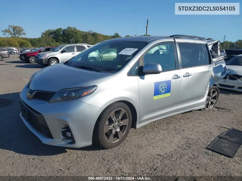 2020 Toyota Sienna Se/Se Premium VIN: 5TDXZ3DC2LS054105 Lot: 40572432