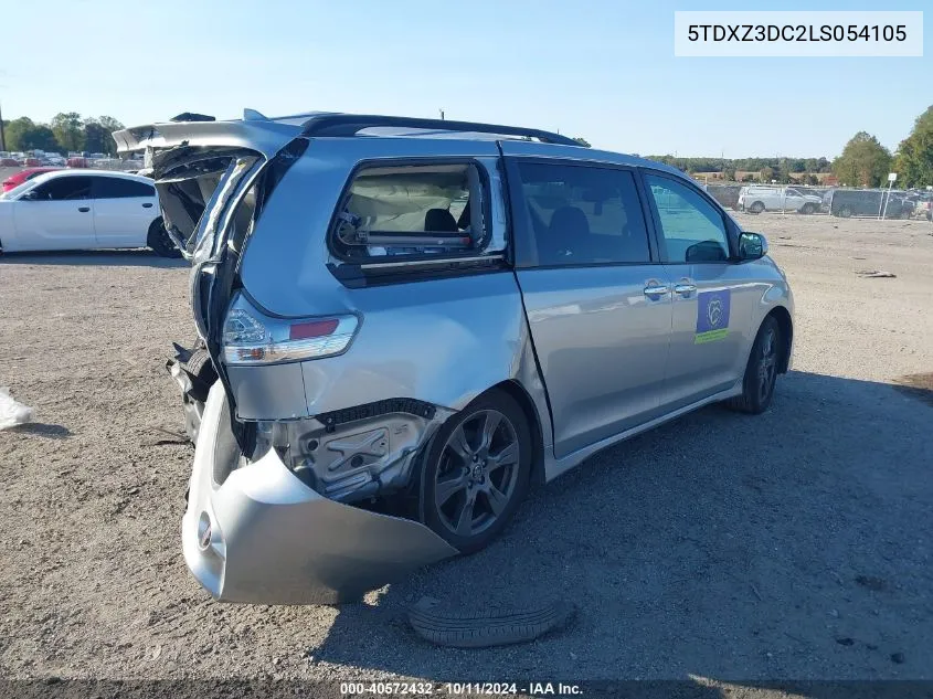 2020 Toyota Sienna Se/Se Premium VIN: 5TDXZ3DC2LS054105 Lot: 40572432