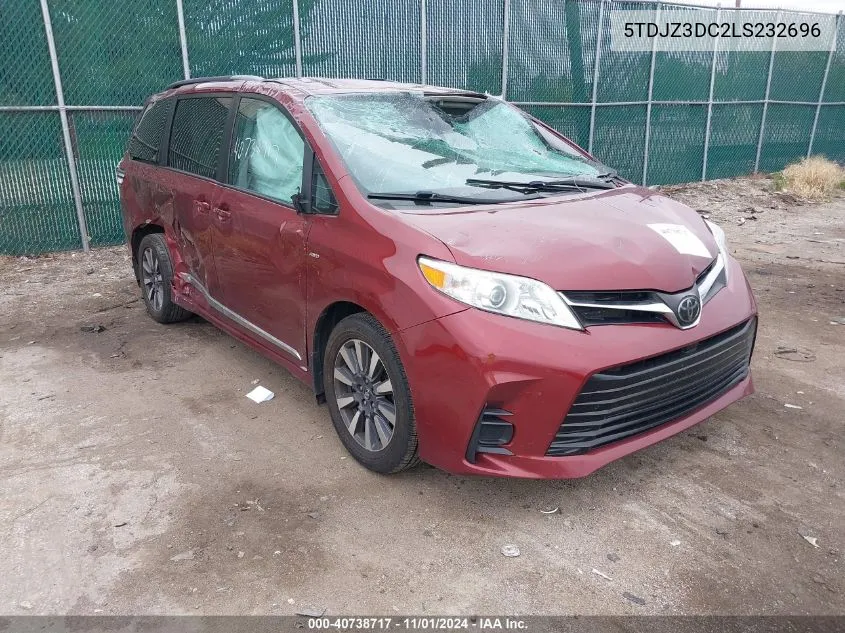 2020 Toyota Sienna Le VIN: 5TDJZ3DC2LS232696 Lot: 40738717