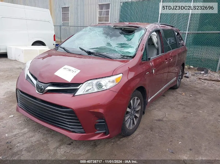 2020 Toyota Sienna Le VIN: 5TDJZ3DC2LS232696 Lot: 40738717