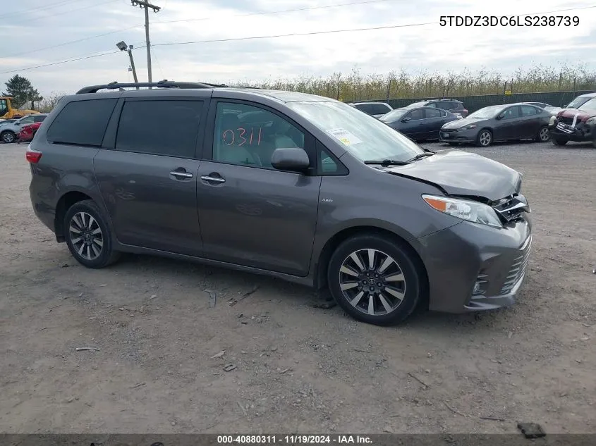 2020 Toyota Sienna Xle VIN: 5TDDZ3DC6LS238739 Lot: 40880311