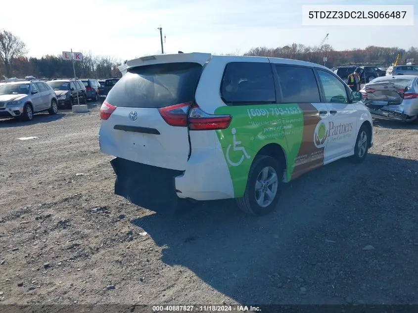 2020 Toyota Sienna L VIN: 5TDZZ3DC2LS066487 Lot: 40887827