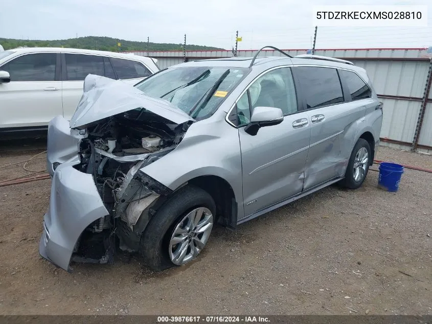 5TDZRKECXMS028810 2021 Toyota Sienna Limited