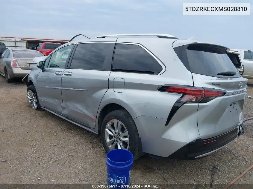 2021 Toyota Sienna Limited VIN: 5TDZRKECXMS028810 Lot: 39876617