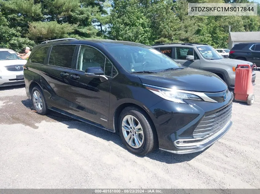 5TDZSKFC1MS017844 2021 Toyota Sienna Limited