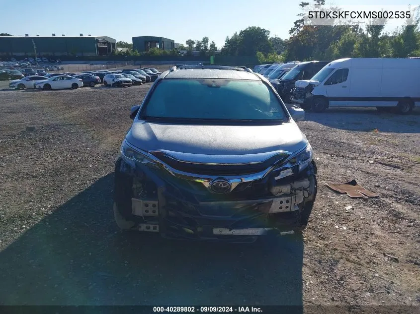 2021 Toyota Sienna Le VIN: 5TDKSKFCXMS002535 Lot: 40289802