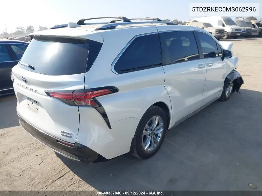 5TDZRKEC0MS062996 2021 Toyota Sienna Limited