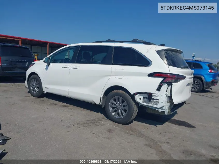 2021 Toyota Sienna Le VIN: 5TDKRKEC4MS073145 Lot: 40369836