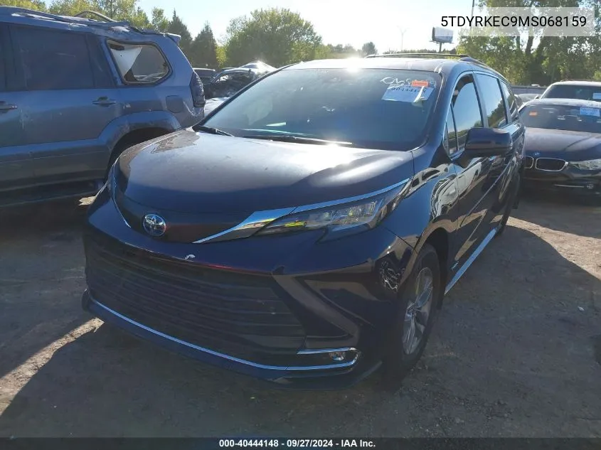 2021 Toyota Sienna Xle VIN: 5TDYRKEC9MS068159 Lot: 40444148