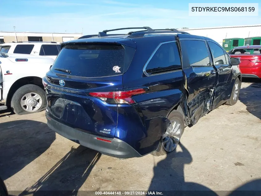 2021 Toyota Sienna Xle VIN: 5TDYRKEC9MS068159 Lot: 40444148