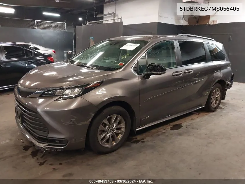 5TDBRKEC7MS056405 2021 Toyota Sienna Le