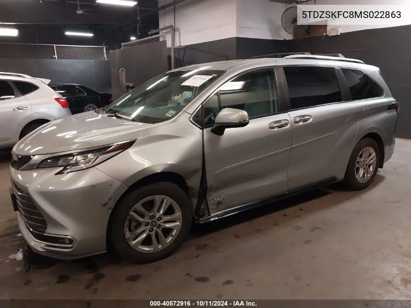 2021 Toyota Sienna Limited VIN: 5TDZSKFC8MS022863 Lot: 40572916